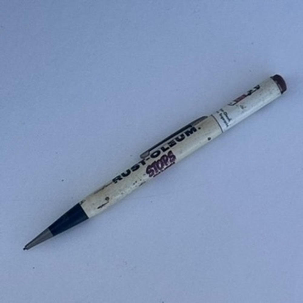 Vintage Rust-Oleum Stops Rust Advertising Mechanical Pencil Autopoint USA Made